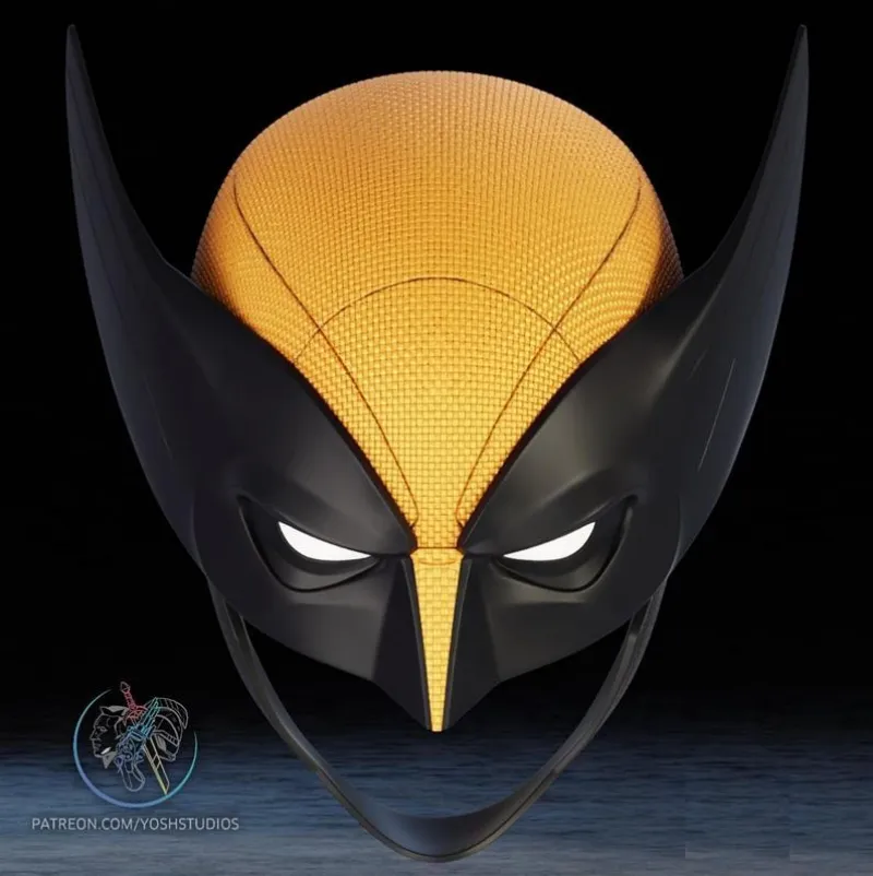 Vek3D V1 Wolverine Cosplay Wearable Helmet (2024) - DP3 Inspired - Size M, PLA+