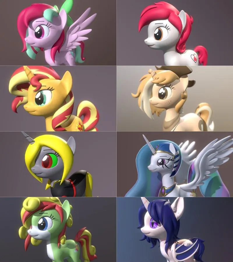 Magical Adventures Await: Little Pony - A Whimsical 3D Model Tribute