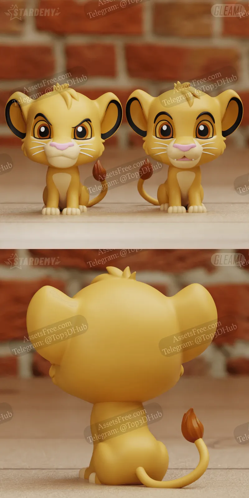 Roar into Adventure with Simba: A Majestic Lion King 3D Model