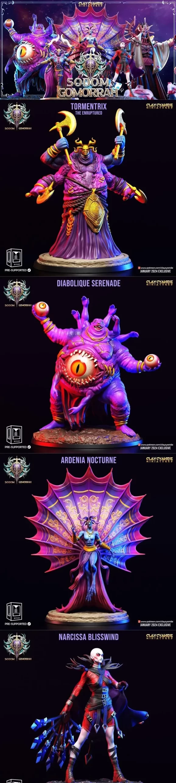 Clay Cyanide Miniatures - Sodom and Gomorrah - January 2024