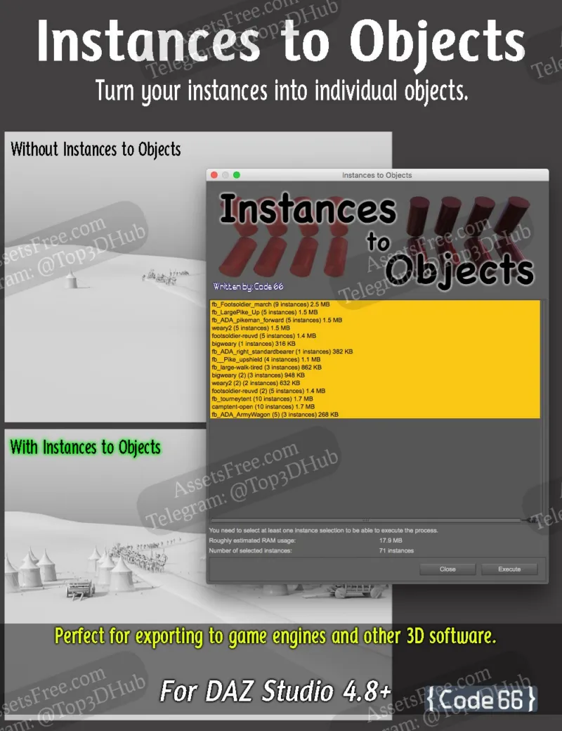 43999 - Instances to Objects - Code 66 - [Plug-ins]