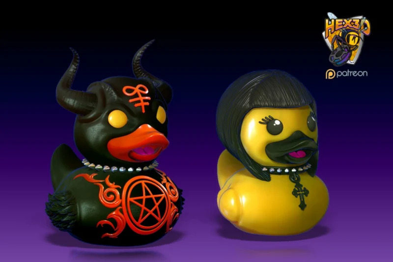 Devil Duck and Goth Duck