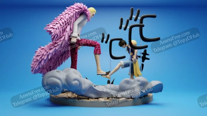 Luffy vs Doflamingo - Diorama