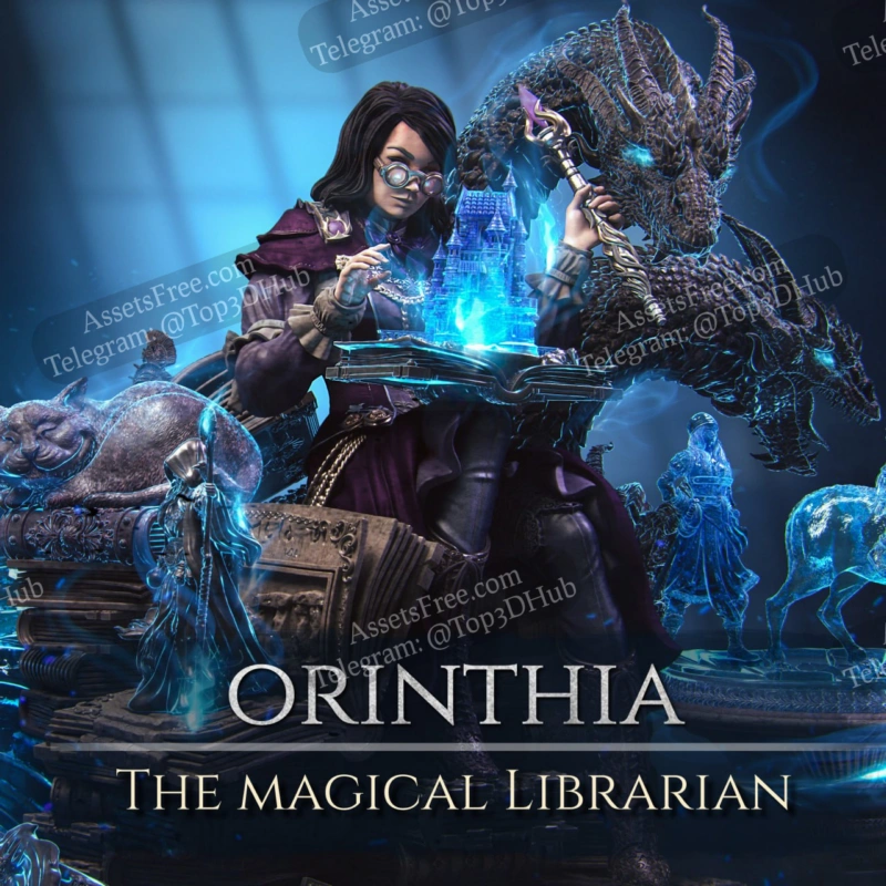 Magical Librarian Orinthia Diorama