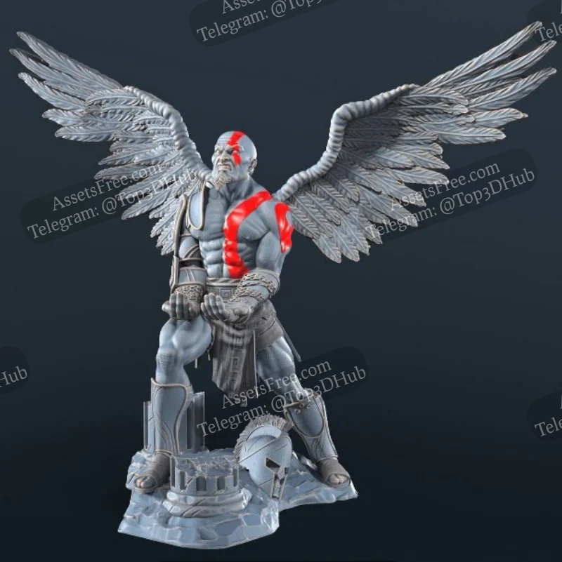 Youg Kratos with wings