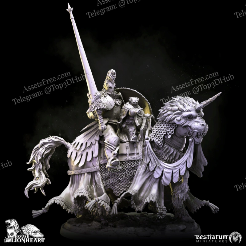 01_Lord Lionheart - 75mm Base