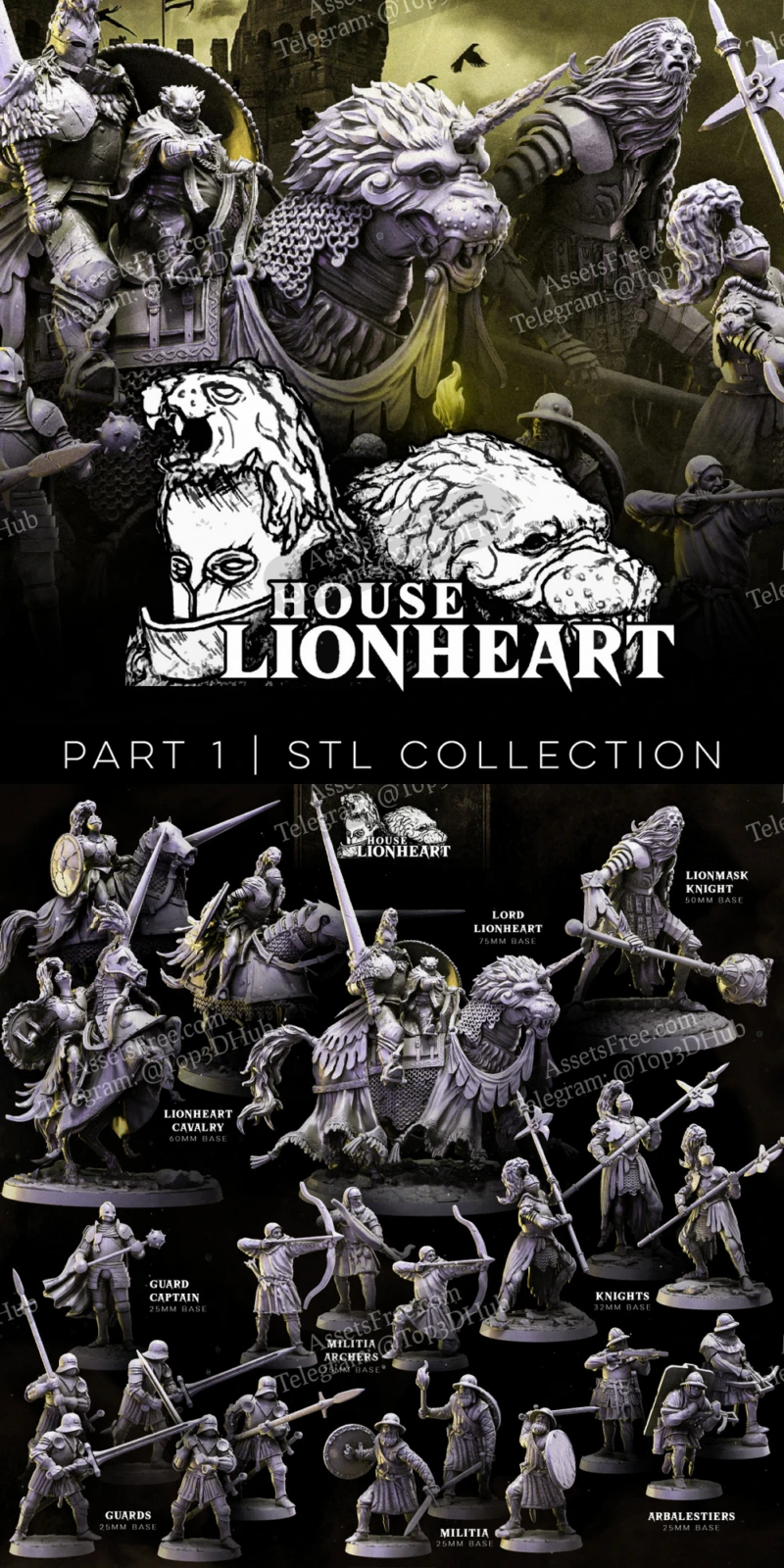 Bestiarum Miniatures - House Lionheart