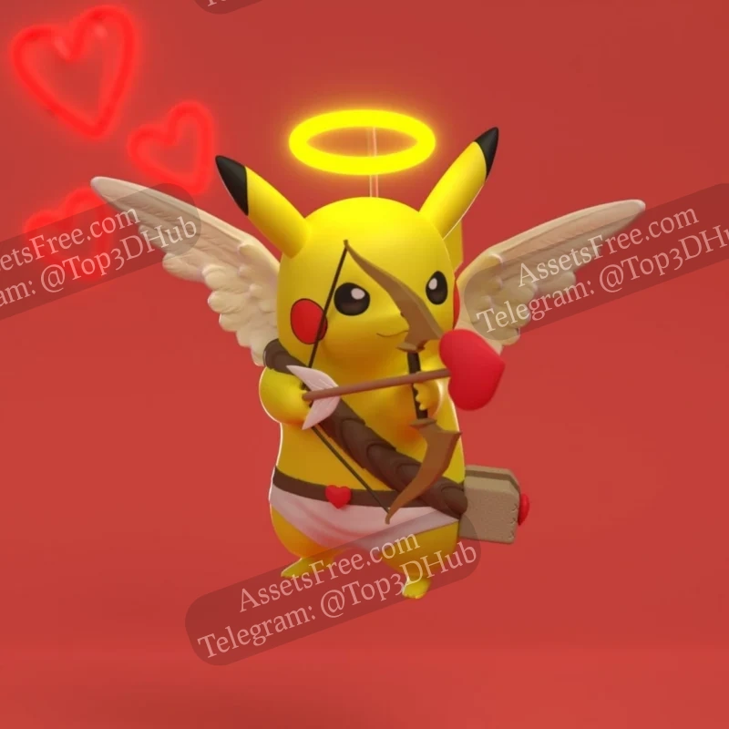 Cupidchu - Cupid Pikachu - Valentines Day