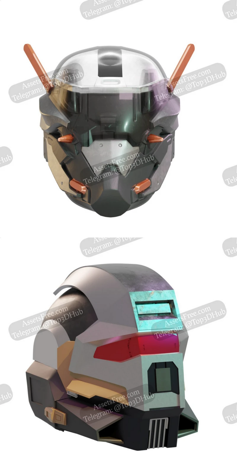 Helldivers 2 Dreadnaught Helmet and Helldivers 2 Drone Master Helmet