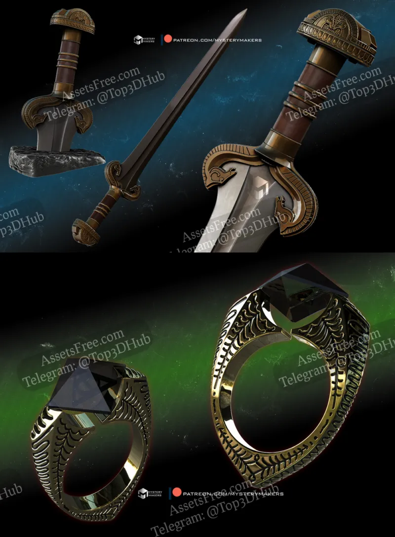Marvolo Gaunt Ring and Sword of Eowyn