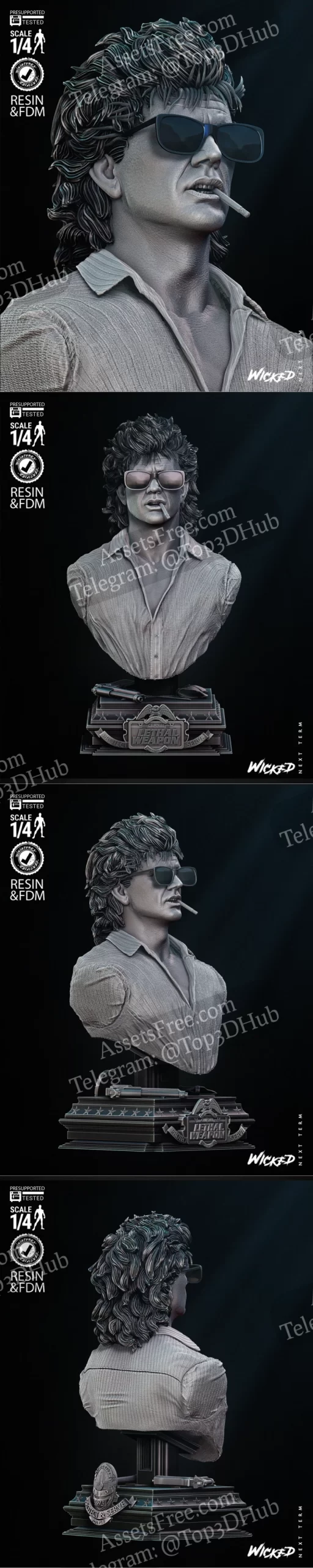 Riggs Bust Portrait - Lethal Weapon