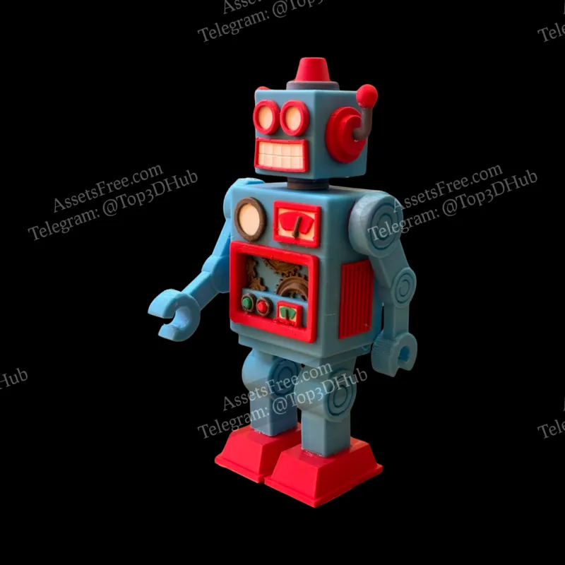 Retro toy robot