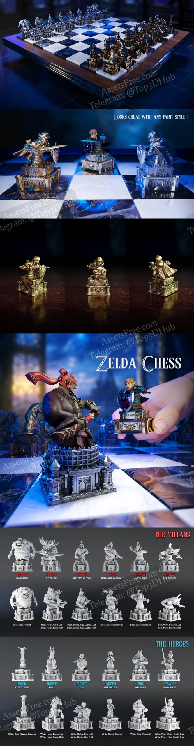 Legend of Zelda - Chess Set