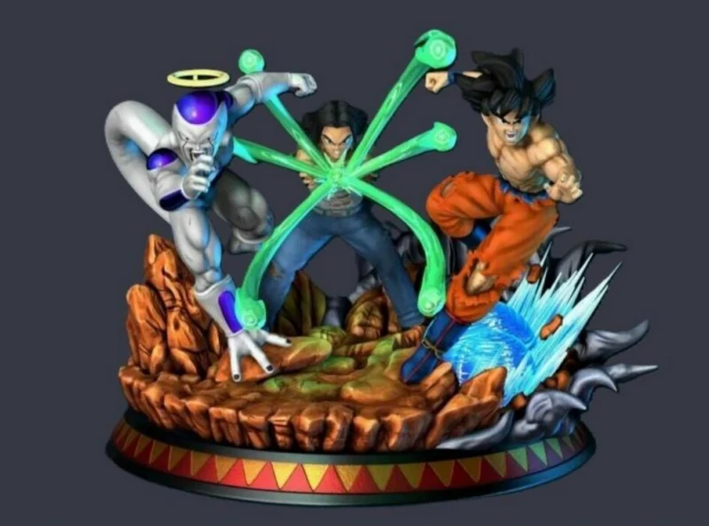 Goku - Android17 - Frieza - DBZ diorama
