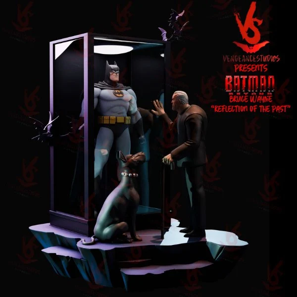 Batman Byond Old Bruce Reflections