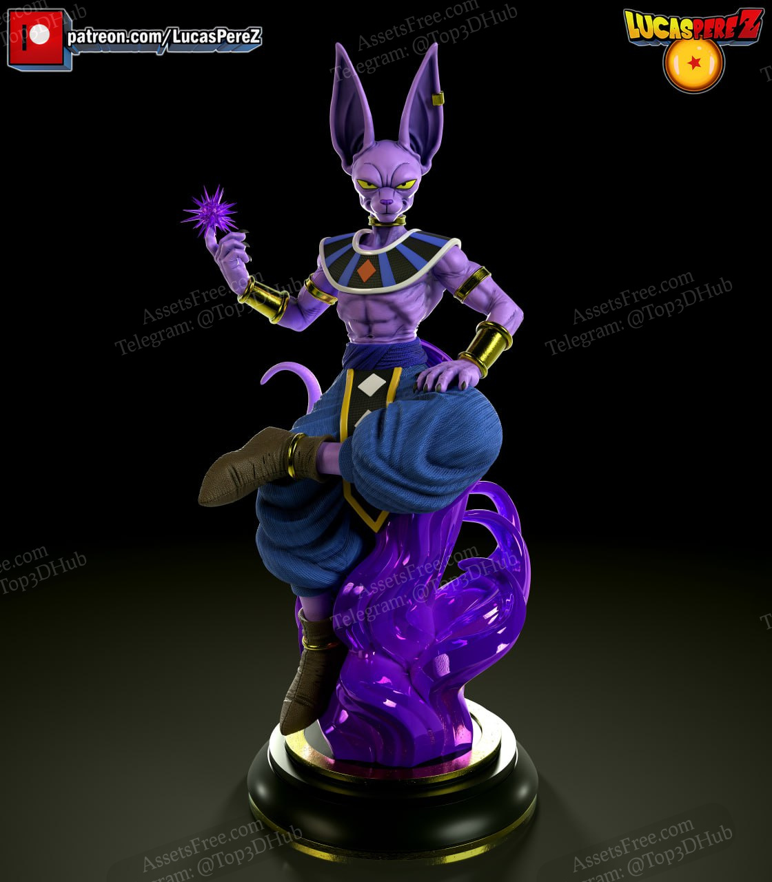 Beerus God of Destruccion » 3D print model Download free