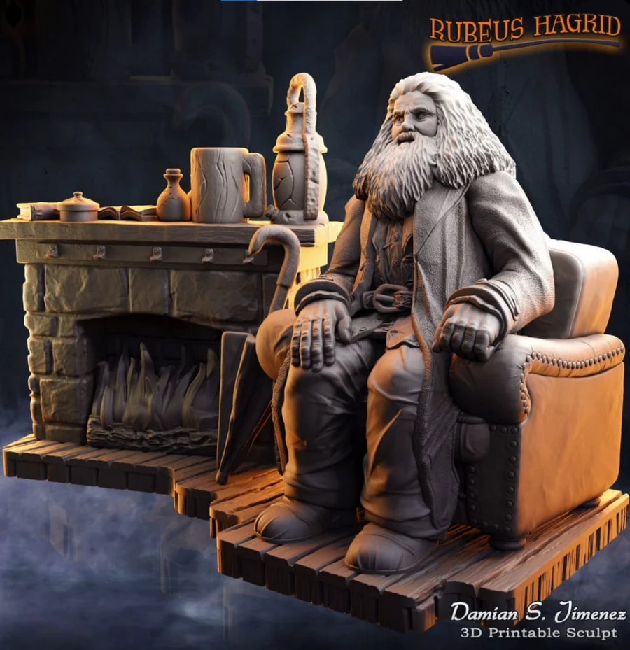 Rubeus Hagrid Diorama » 3D print model Download free