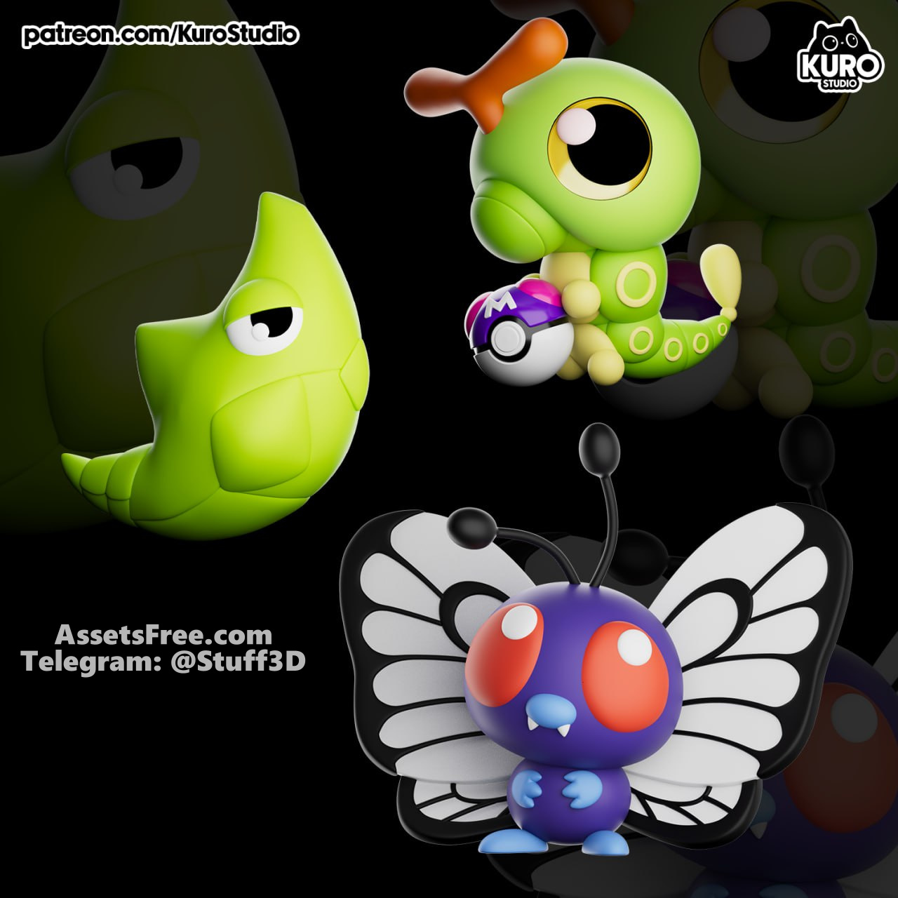 Caterpie - Metapod - Butterfree