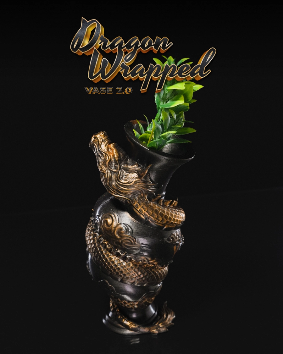 Dragon Wrapped Vase