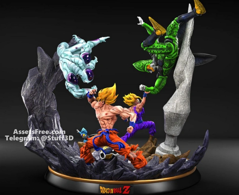 Goku vs Freezer & Gohan vs Cell Diorama
