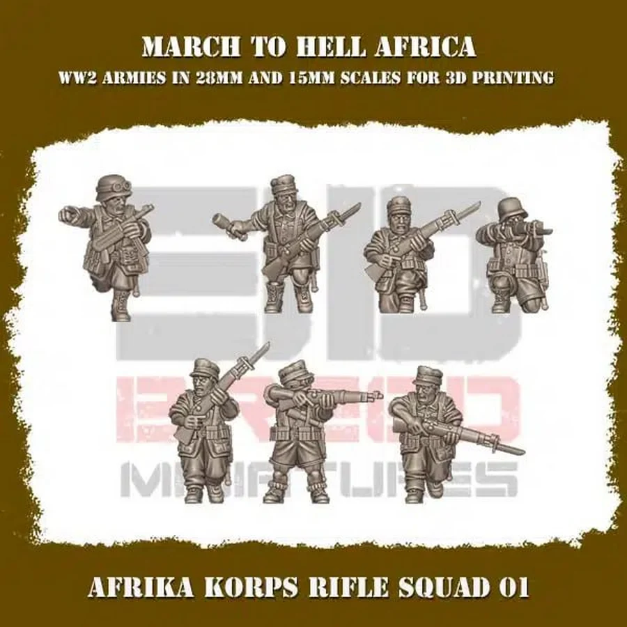 WW2 Africa Africa Korps Riflemen Squad 01