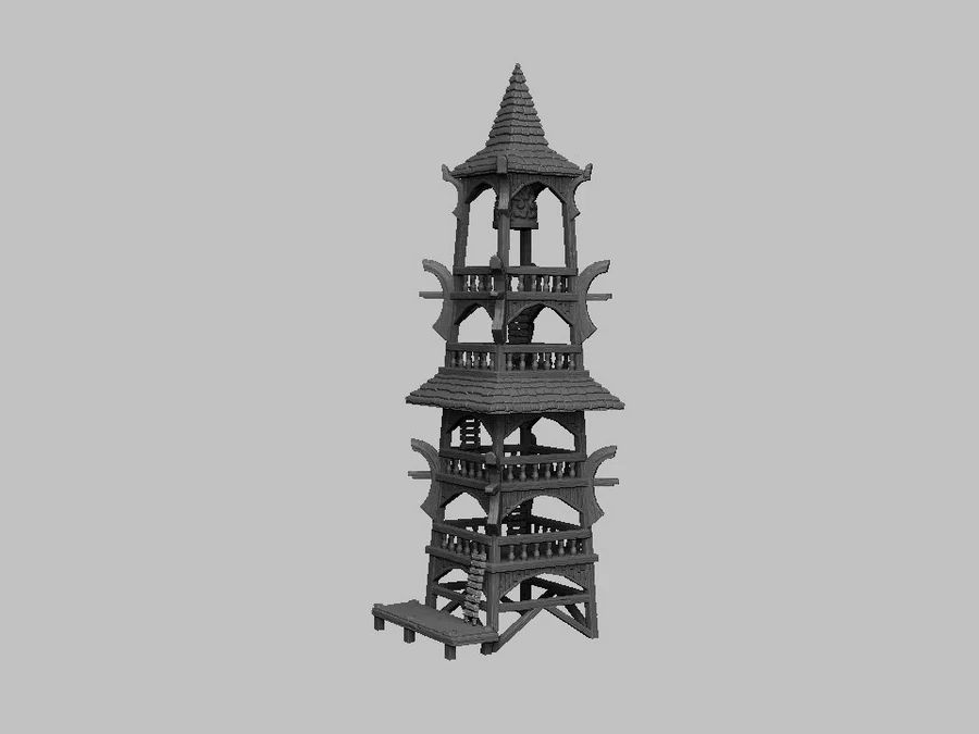 Dark Realms - Medieval Scenery - Laketown Watchtower