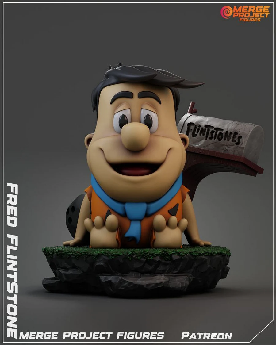 Fred FlintStone - Stone Plush and Statue