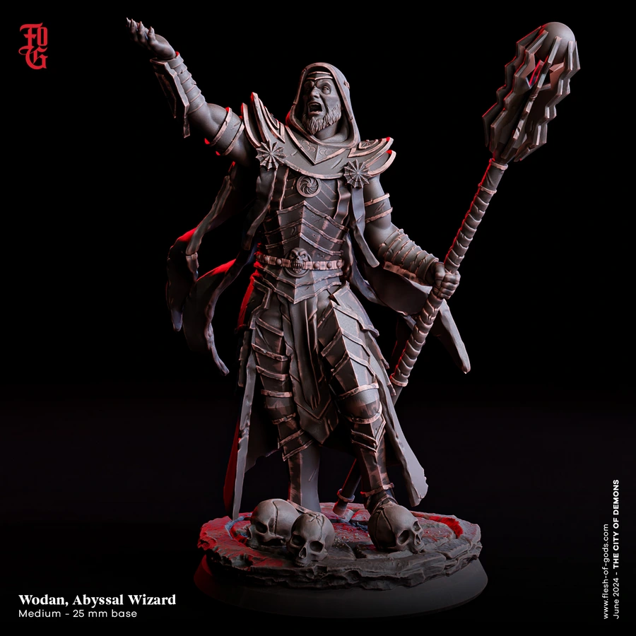 Hero - Wodan, Abyssal Wizard (Medium - 25 mm)