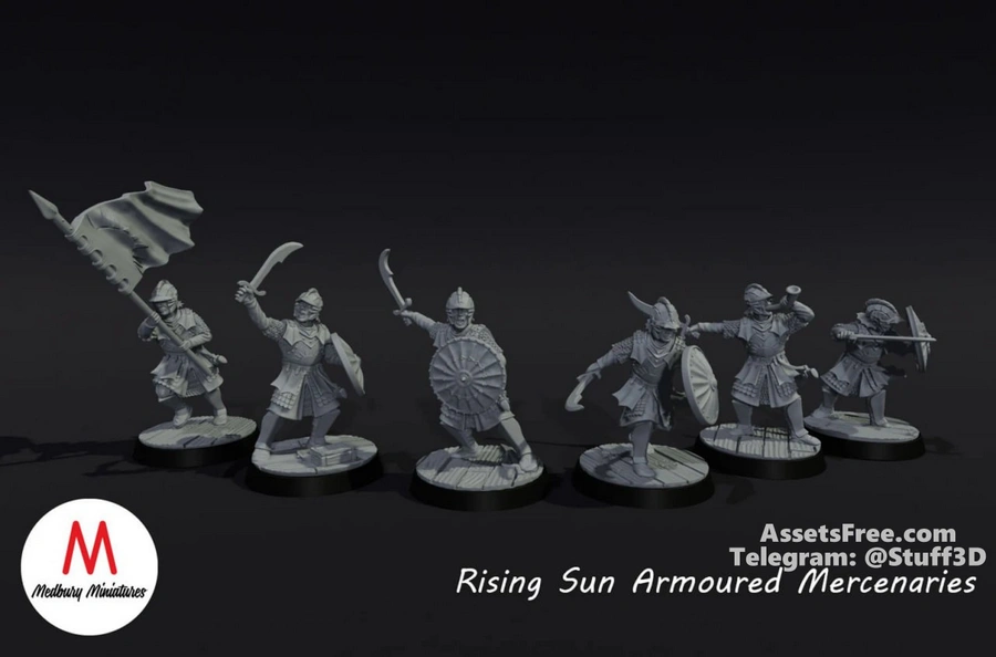 Medbury Fantasy - Rising Sun Pirates - Armoured Mercenaries