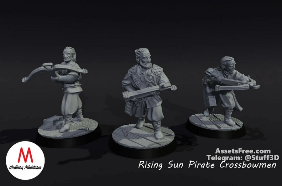 Medbury Fantasy - Rising Sun Pirates - Pirate Crossbowmen