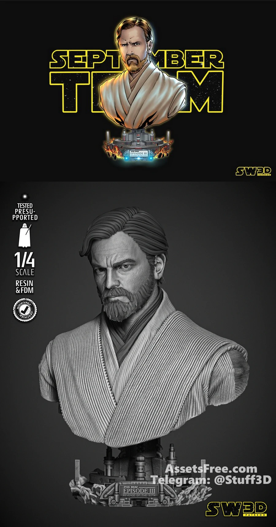 Star Wars - Obi Wan Kenobi Bust Portrait