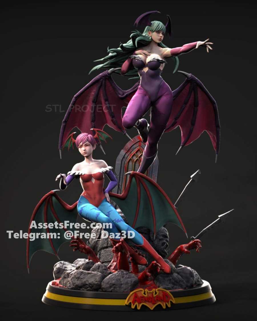 Succubus Morika and Lilith Vampire