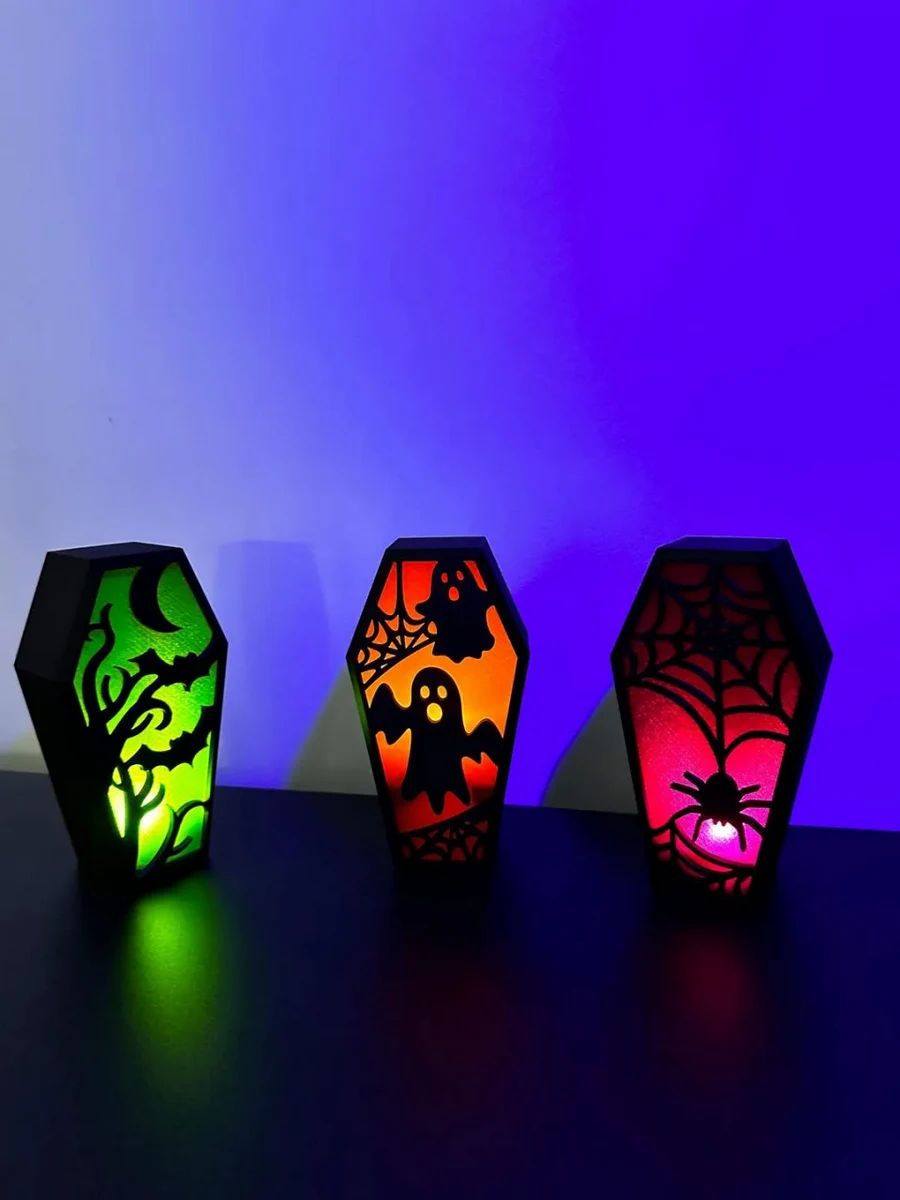 Coffin storage - light box halloween