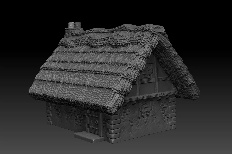 Dark Realms - Medieval Scenery - Thatched House