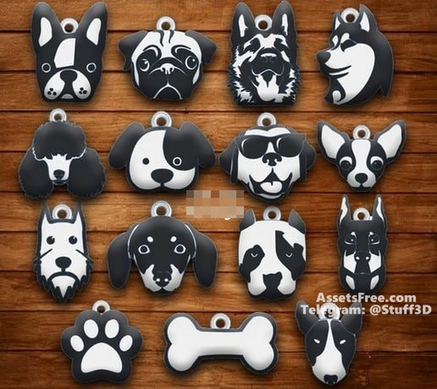 Animal - Dogs Keychain