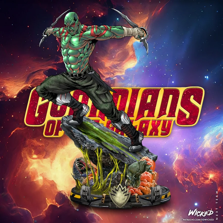 Drax Comic Sculpture