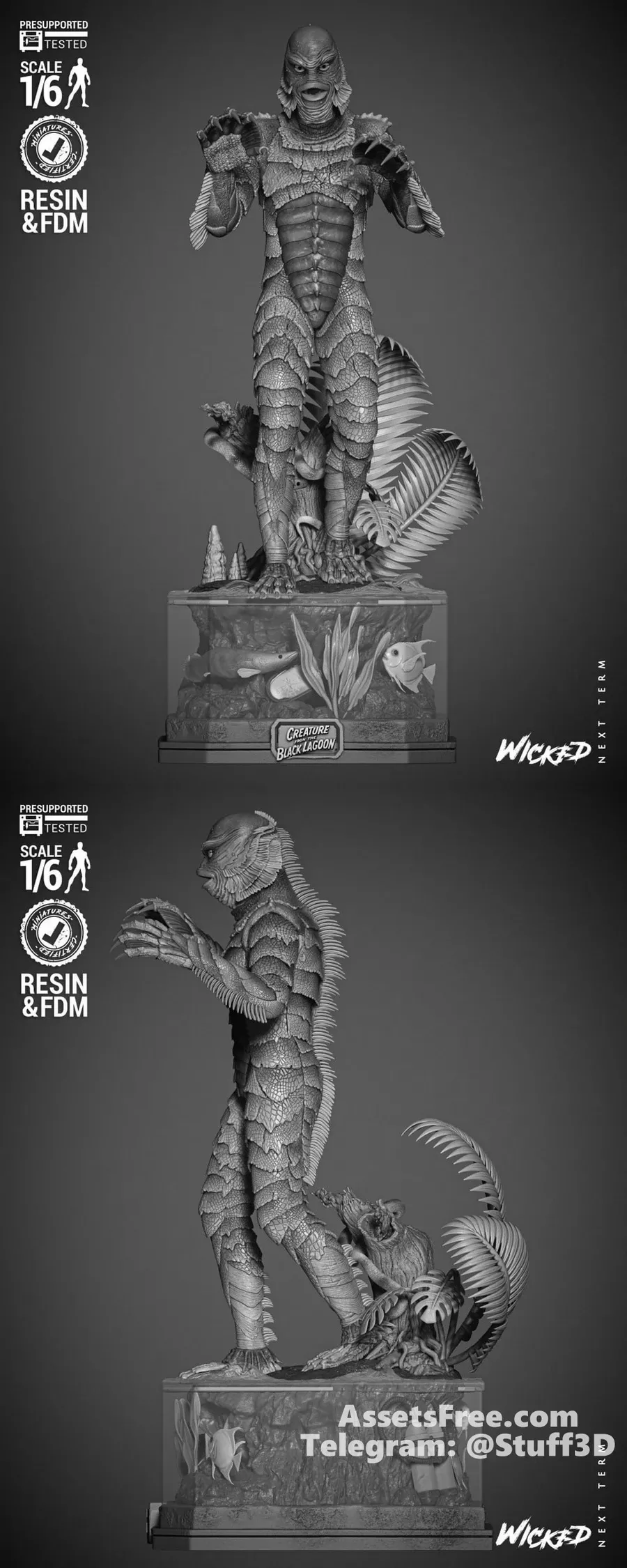 Creature Of The Black Lagoon Sculpture