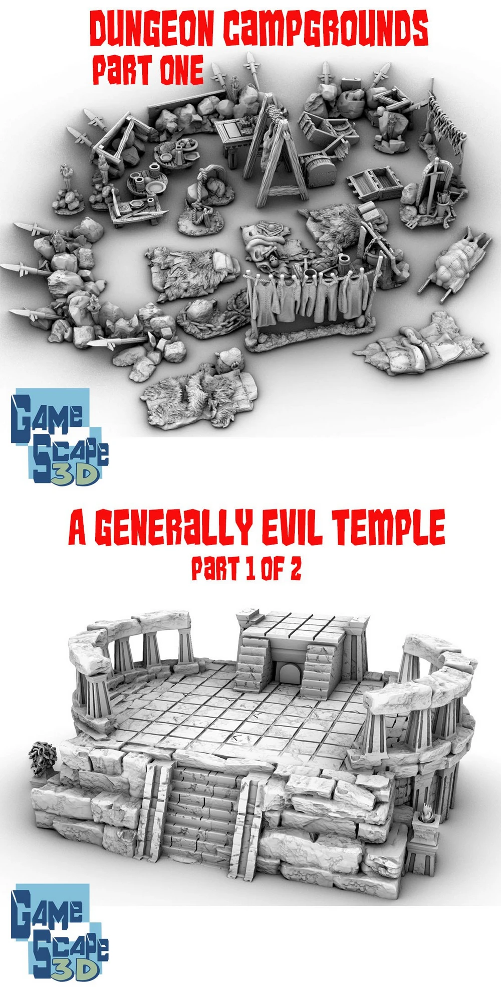 GameScape3D - Evil Temple and Dungeon Campground