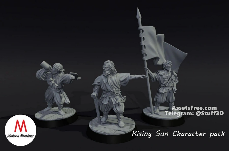 Medbury Fantasy - Rising Sun Pirates - Character Pack 1