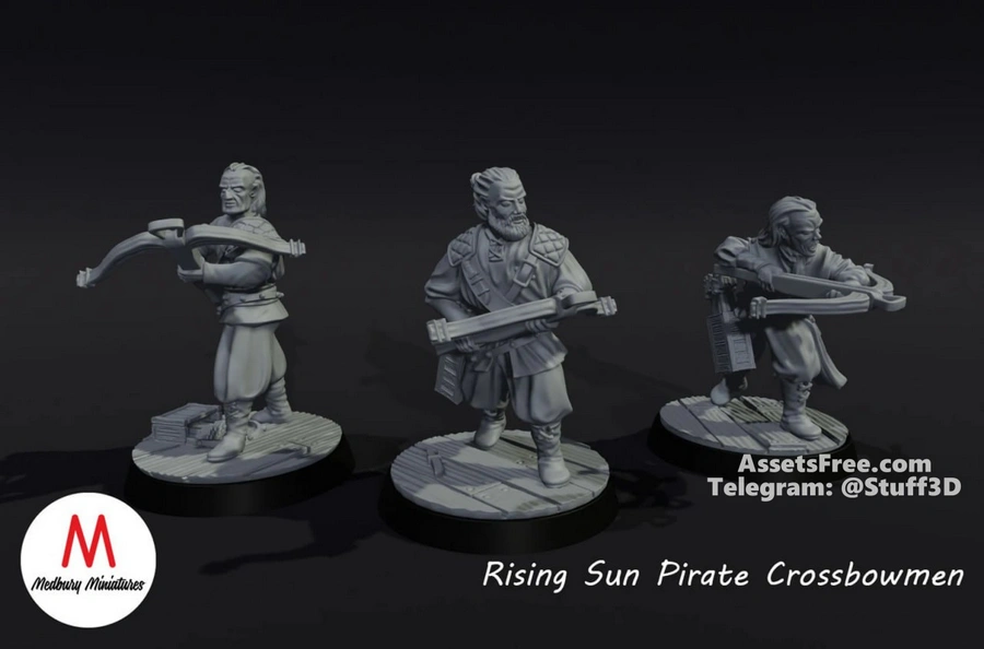 Medbury Fantasy - Rising Sun Pirates - Pirate Crossbowmen