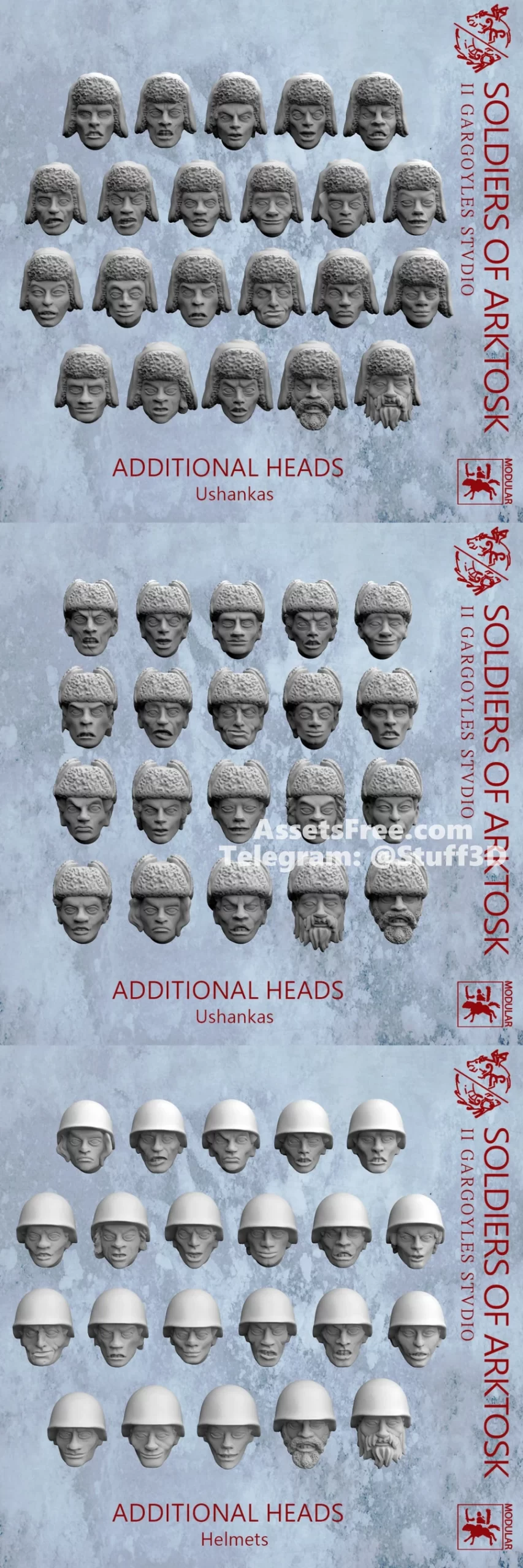 Soldiers of Arktosk - Additional Head Pack