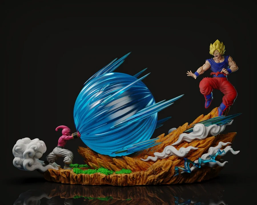 Son goku Genkidama vs Kid Buu - Diorama