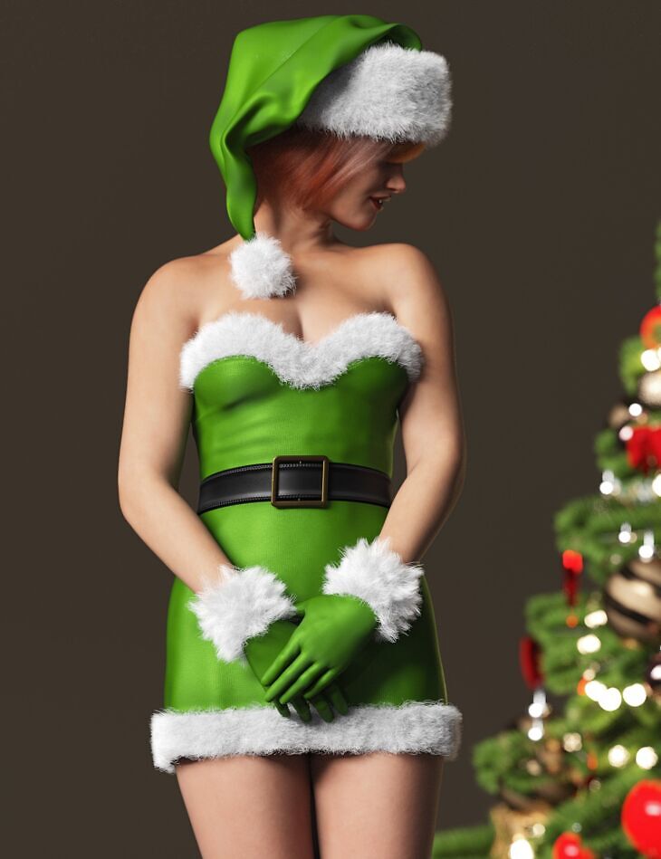 dForce XMAS Dress Outfit for Genesis 9