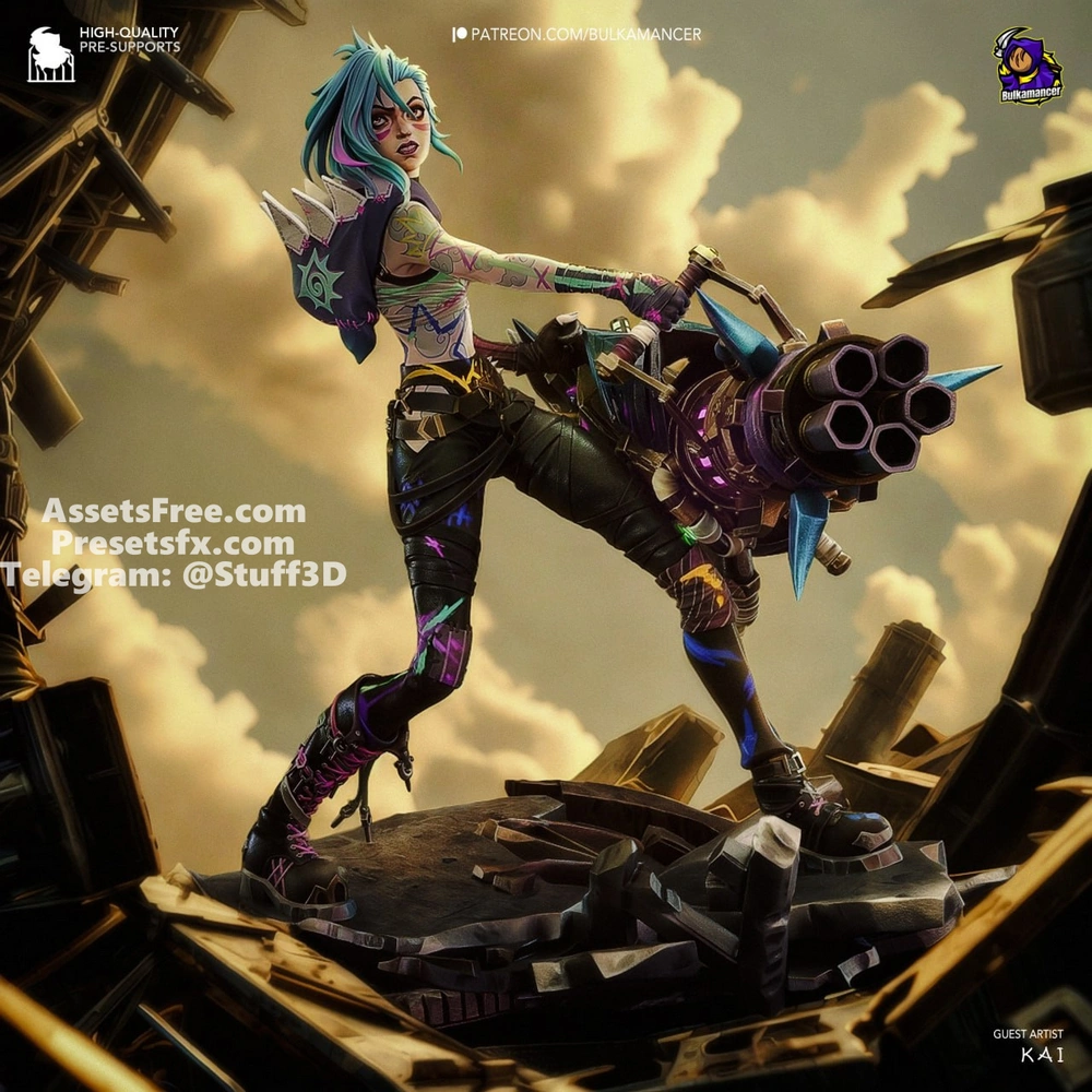 Arcane Jinx 3D Print Model Download Free Arcane Jinx 3D Print Model Download Free