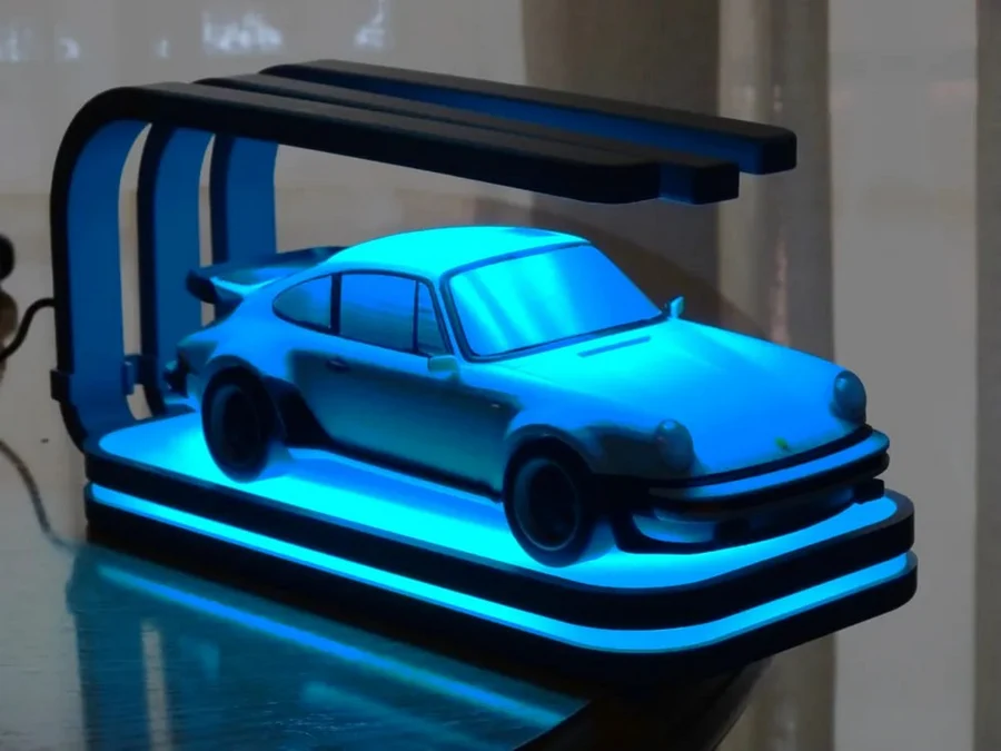 Futuristic RGB Showroom for Cars