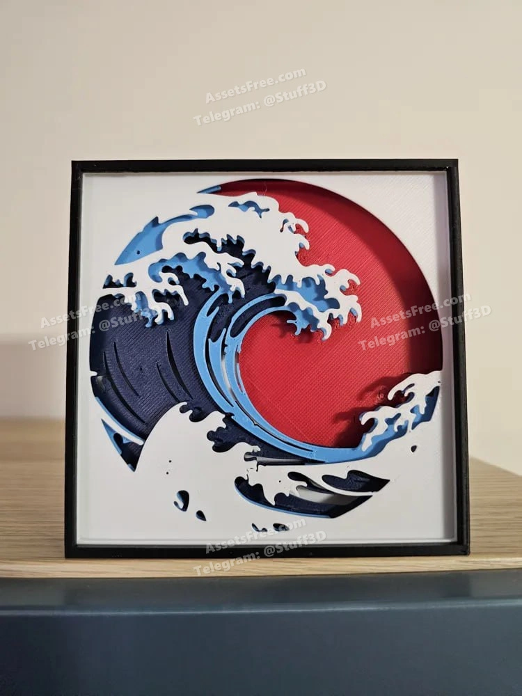 Hokusai Shadowbox
