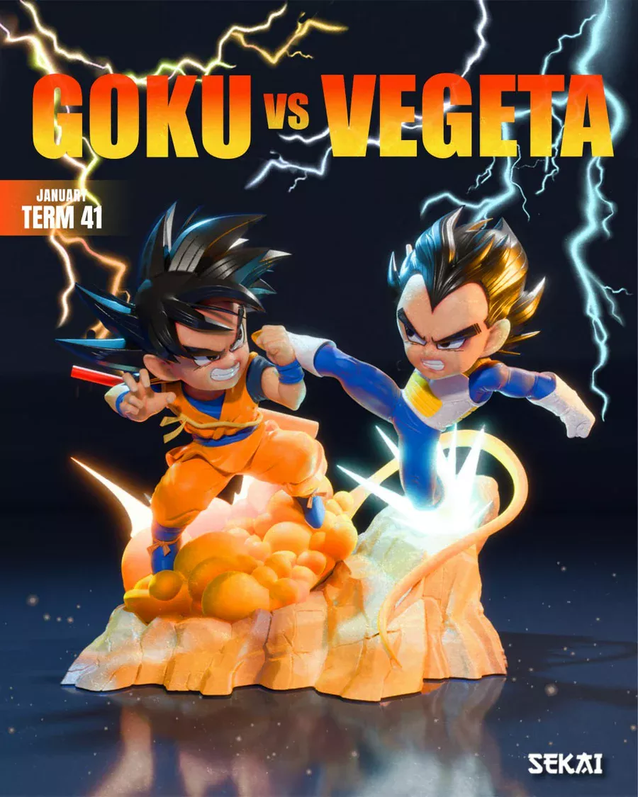 Goku VS Vegeta Sculpture