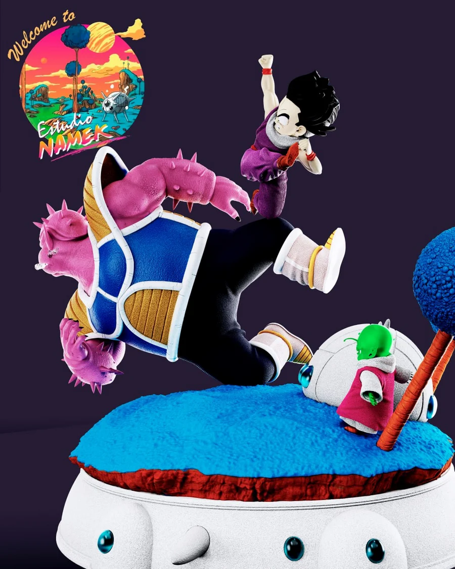 Gohan saves Dende – Diorama