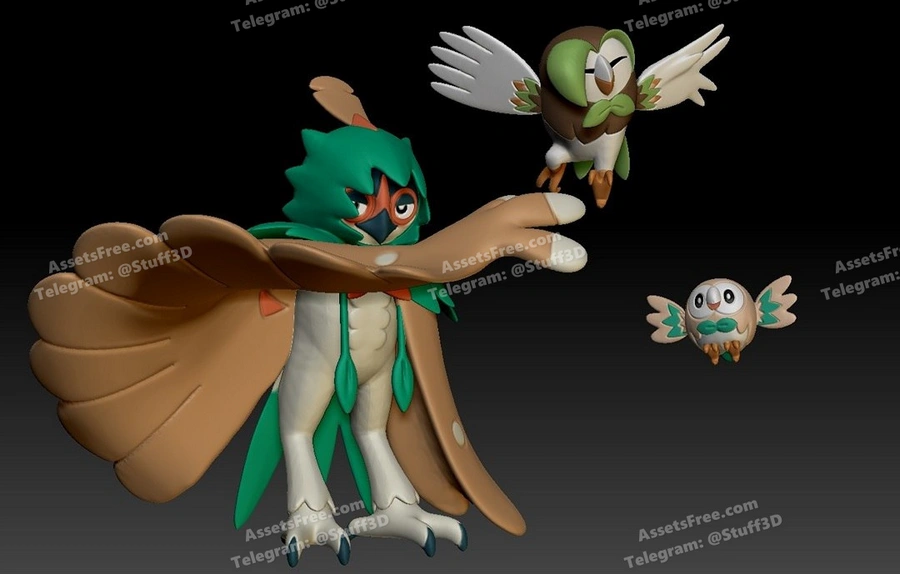 Pokemon Rowlet Dartrix Decidueye