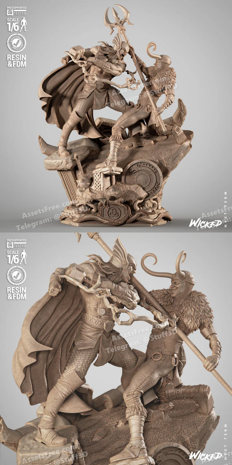Thor and Loki Diorama
